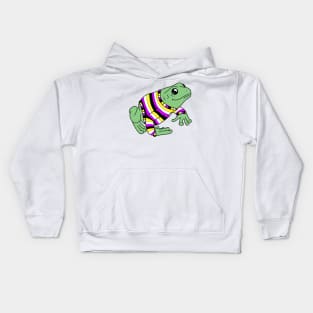 Non-Binary Frog Kids Hoodie